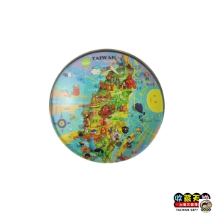 【收藏天地】台灣紀念品＊水晶玻璃球冰箱貼-台灣地圖 ∕ 小物 磁鐵 送禮 文創 風景 觀光  禮品 外國朋友