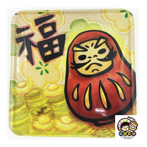 【收藏天地】杯墊冰箱貼＊福到達摩 ∕  文創  家飾 居家 環保