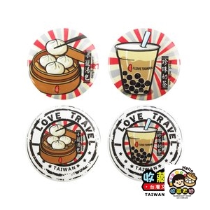 【收藏天地】圓形冰箱貼- 台灣美食 4款 ∕ 白板貼 磁鐵 文創 家飾 居家