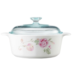 【CORNINGWARE 康寧鍋】田園玫瑰2.25L圓型康寧鍋