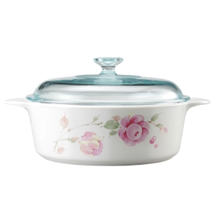 【CORNINGWARE 康寧鍋】田園玫瑰3.25L圓型康寧鍋