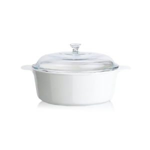 【CORNINGWARE 康寧鍋】純白2.25L圓型康寧鍋