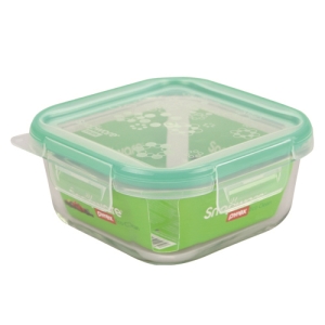 【Snapware 康寧密扣】Eco Clean 耐熱玻璃保鮮盒-正方型 810ml