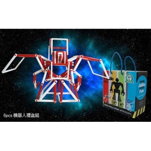 白紅機器人禮盒(6片組)