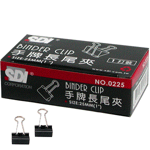 【史代新文具】SDI 0225B 25mm 長尾夾(1盒12支)