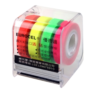 EUROCEL優而適 M001螢光膠帶 9mm×20M 4入/組