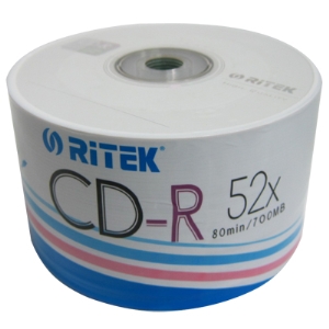 RITEK CD-R 環保白金 52X(裸裝)50入