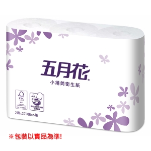 【五月花】小捲筒紙2層270張/6卷x16袋/96卷