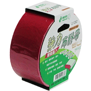 【北極熊】CLT4815R 紅色布紋書背膠帶