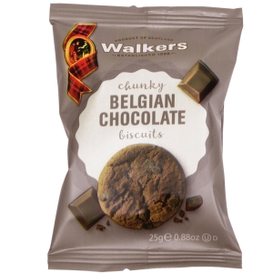 英國Walkers 蘇格蘭皇家比利時巧克力餅乾 (口袋包) 25g