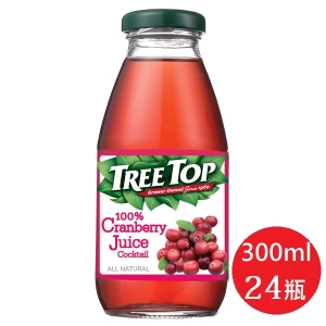 TREE TOP 樹頂100%綜合蔓越汁300mlX24瓶/箱(玻璃瓶)