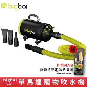 【買就送防咬延長線🔥】bigboi MINI寵物單馬達吹水機 寵物吹水 吹風機 汽機車清潔 家用 寵物防咬 三孔延長線