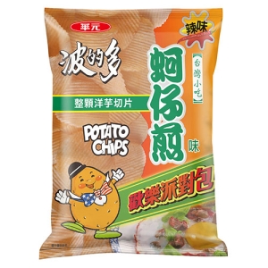 【華元】波的多洋芋片厚切-辣味蚵仔煎150gX6包(箱)(歡樂派對包)