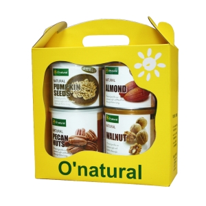 歐納丘 純天然美國堅果4入組禮盒（杏仁/核桃/南瓜子/胡桃）– Onatural 波比元氣