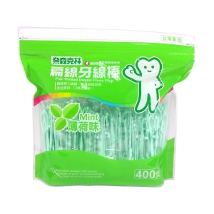 奈森克林 薄荷扁線牙線棒400支-波比元氣