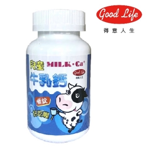 【得意人生】兒童牛奶鈣嚼錠 (60粒/罐) 一入