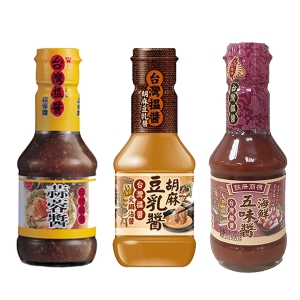 味全 台灣搵醬系列(胡麻豆乳醬/海鮮五味醬/蒜蓉醬)200g