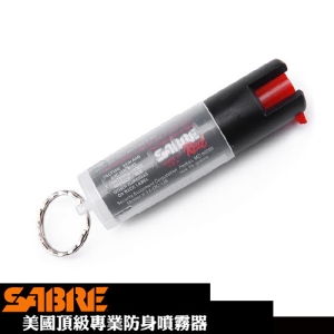 輕量鑰匙圈型-SABRE沙豹防身噴霧器(黑/粉)