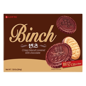 Lotte樂天 BINCH巧克力餅乾(204g)