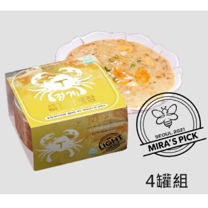 100%韓國花蟹 【低鹽light版】四罐全家組