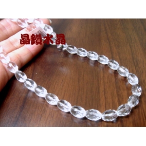 【晶鑽水晶】白水晶項鍊 鑽石切角度 3A級 附禮盒