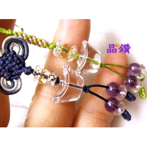 【晶鑽水晶】白水晶+黃水晶吊飾 元寶手機吊飾 招財