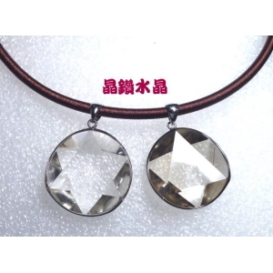【晶鑽水晶】天然白水晶 / 髮晶 大衛星墜子 附鍊子