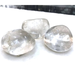 【晶鑽水晶】天然巴西白水晶 大滾石 原礦 60mm 超白透亮