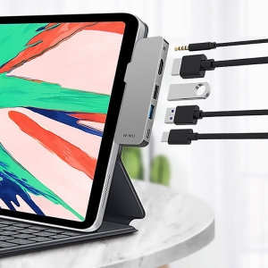 【WiWU】iPad Pro Type-C 5合1擴充轉接器-T5