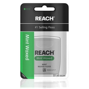 【REACH 麗奇】含蠟潔牙線-薄荷(50.2m) 清潔齒縫
