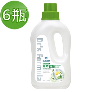 《台塑生醫》Dr’s Formula草本敏護抗菌防霉洗衣精1.2kg(6瓶入)