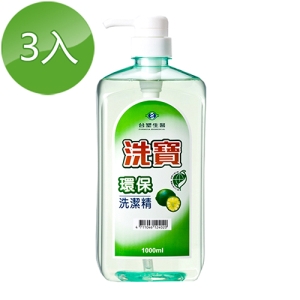 《台塑生醫》Dr’s Formula 洗寶環保洗潔精1000g (3瓶/組)