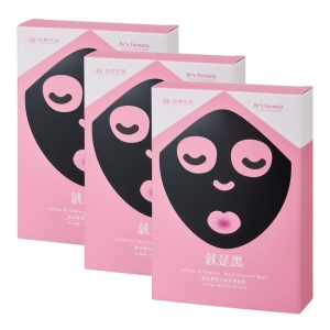 《台塑生醫》Dr’s Formula激白無瑕女神光黑面膜(7片/盒)*3盒入