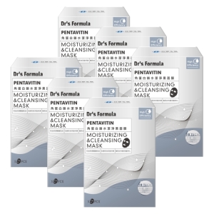 《台塑生醫》Dr’s Formula角蛋白鎖水潔淨黑面膜(5片/盒)*6盒入