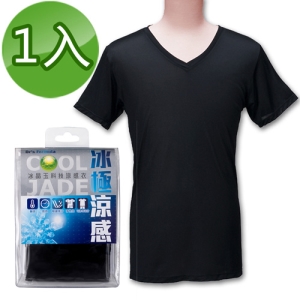 《台塑生醫》Drs Formula冰晶玉科技涼感衣-男用短袖款(黑)一件入(尺寸有M/L/XL)
