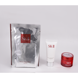 [華易美精品] SKII 青春敷面膜6片裝＋全效活膚洗面乳20g＋ 肌活能量輕盈活膚霜15g