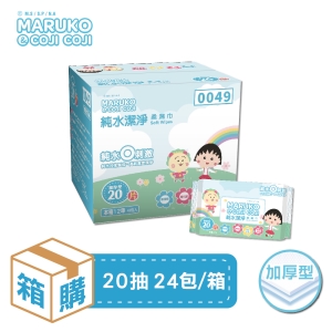 【櫻桃小丸子】純水潔淨柔濕紙巾 20抽x4包x6串