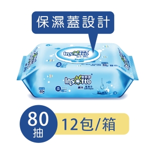【嬰舒寶】加蓋純水柔濕巾(80抽/12包/箱)