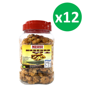 mesusu 辣味海苔仙貝酥 (一箱12罐免運費)【澎湃中元】