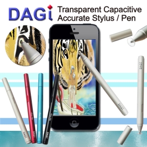 蘋果 Apple iPad Air Pro mini iPhone 7 plus 6 se iPod Touch 適用之透明電容式觸控筆 電容 觸控筆 電容筆- Dagi Stylus 達際科技-P505
