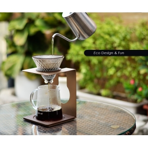 南美龐老爹咖啡 Driver i Dripper 鑽石濾杯 鋁鎂合金架 完美結合 可調沖泡高度 贈環保不銹鋼濾紙、電子秤