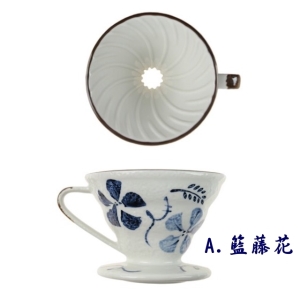 南美龐老爹咖啡 日式手描咖啡濾杯 V60 錐型 單孔 02 1~4人份 高質感手描圖案 手繪 5種花色 贈日本原裝濾紙