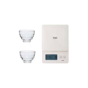 南美龐老爹咖啡 HARIO VSTG-2000-W-TW V60 琉璃白鏡面電子秤 咖啡秤 同步計時計重 觸碰感應
