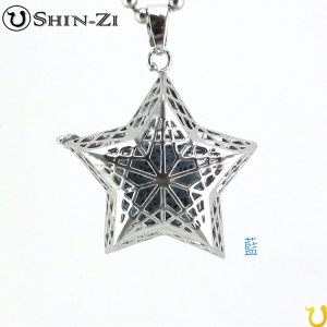 星星火山石 手工飾品項鍊 琉璃項鍊 精油項鍊 免塞式項鍊 琉璃瓶項鍊 飾品項鍊 不鏽鋼項鍊