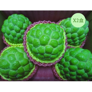 《蓮霧王》台東之美~牛奶大目釋迦 精品特大巨無霸級別4~5粒裝【5台斤±5%】註：一盒599元，同一地址(僅限本島)兩盒特價只要1150元！數量有限，欲購從速唷！！謝謝