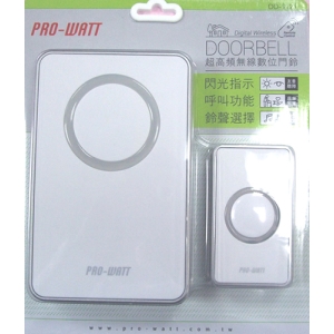 【含稅免運】PRO-WATT 超高頻無線數位 無線門鈴 DD-912i 電鈴 看護鈴 緊急呼救鈴 -自行安裝簡易