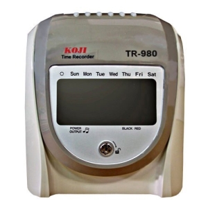 KOJI TR-980 雙色LED微電腦打卡鐘 贈卡片100張＋10人份卡架