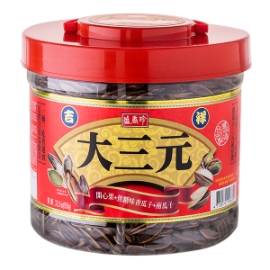 《盛香珍》年節限定-吉祥大三元禮桶(開心果＋焦糖香瓜子＋南瓜子)950g/桶