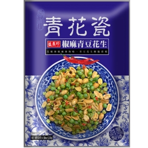 《盛香珍》青花瓷(椒麻青豆花生)130gX10包入(箱)