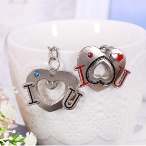 鑰匙圈_I LOVE YOU白金鑰匙圈   情侶鑰匙圈 情人鑰匙圈_采靚鞋包精品_K034-027-11